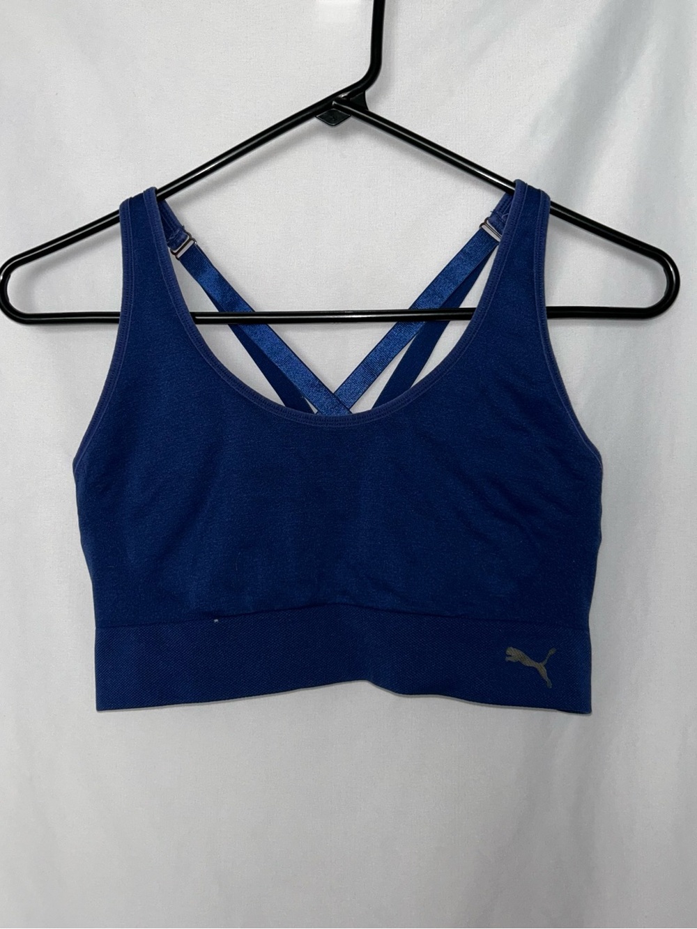 Puma Women's Deep Blue Crisscross Sports Bra